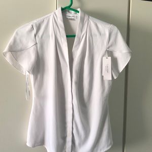 white blouse by calvin klein